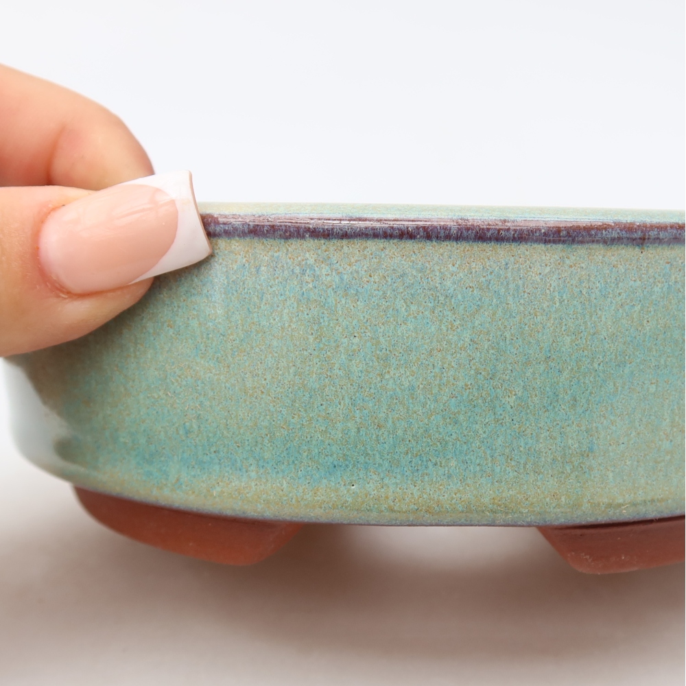 Bonsaischale aus Keramik 15 x 15 x 5 cm, grün