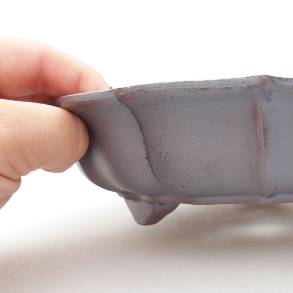 Keramik-Bonsaischale 18 x 18 x 5 cm, Farbe metallische