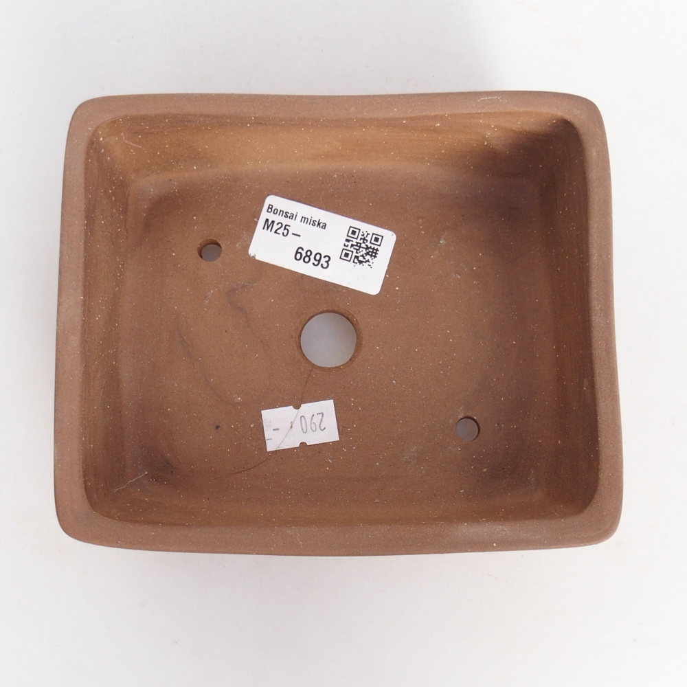 Bonsaischale aus Keramik 14,5 x 12,5 x 5 cm, braun