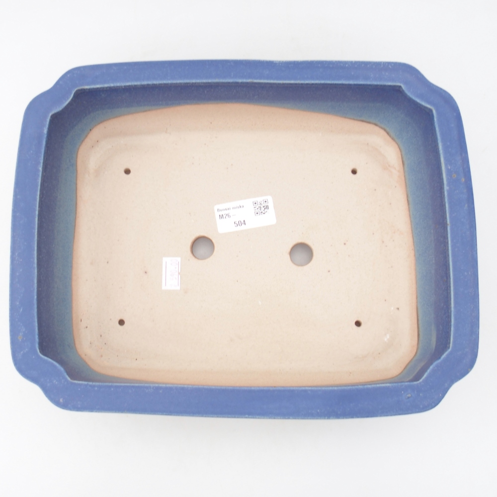 Bonsaischale aus Keramik 28 x 22 x 7 cm, Farbe blau