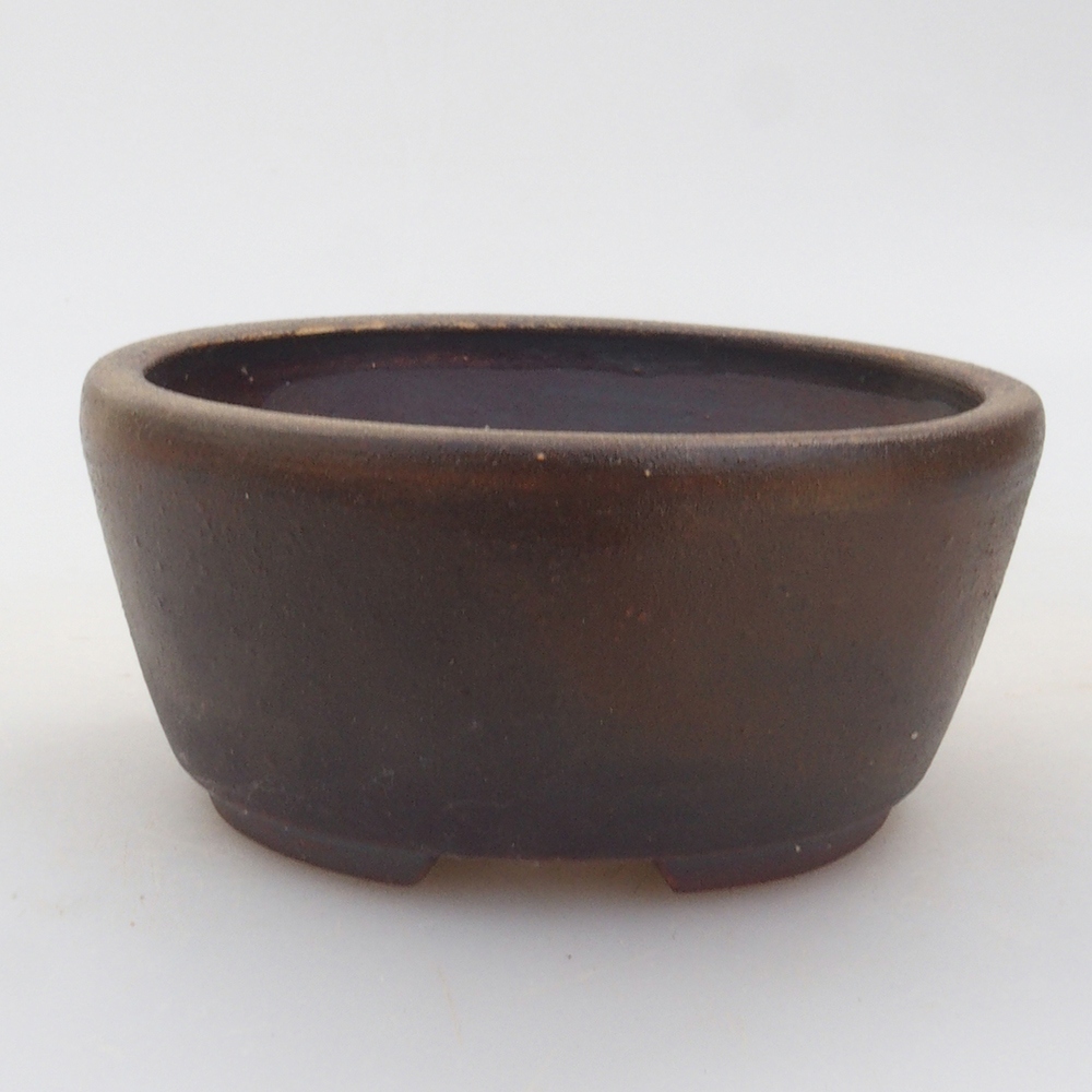 Bonsaischale aus Keramik 10,5 x 9 x 4 cm, Farbe braun