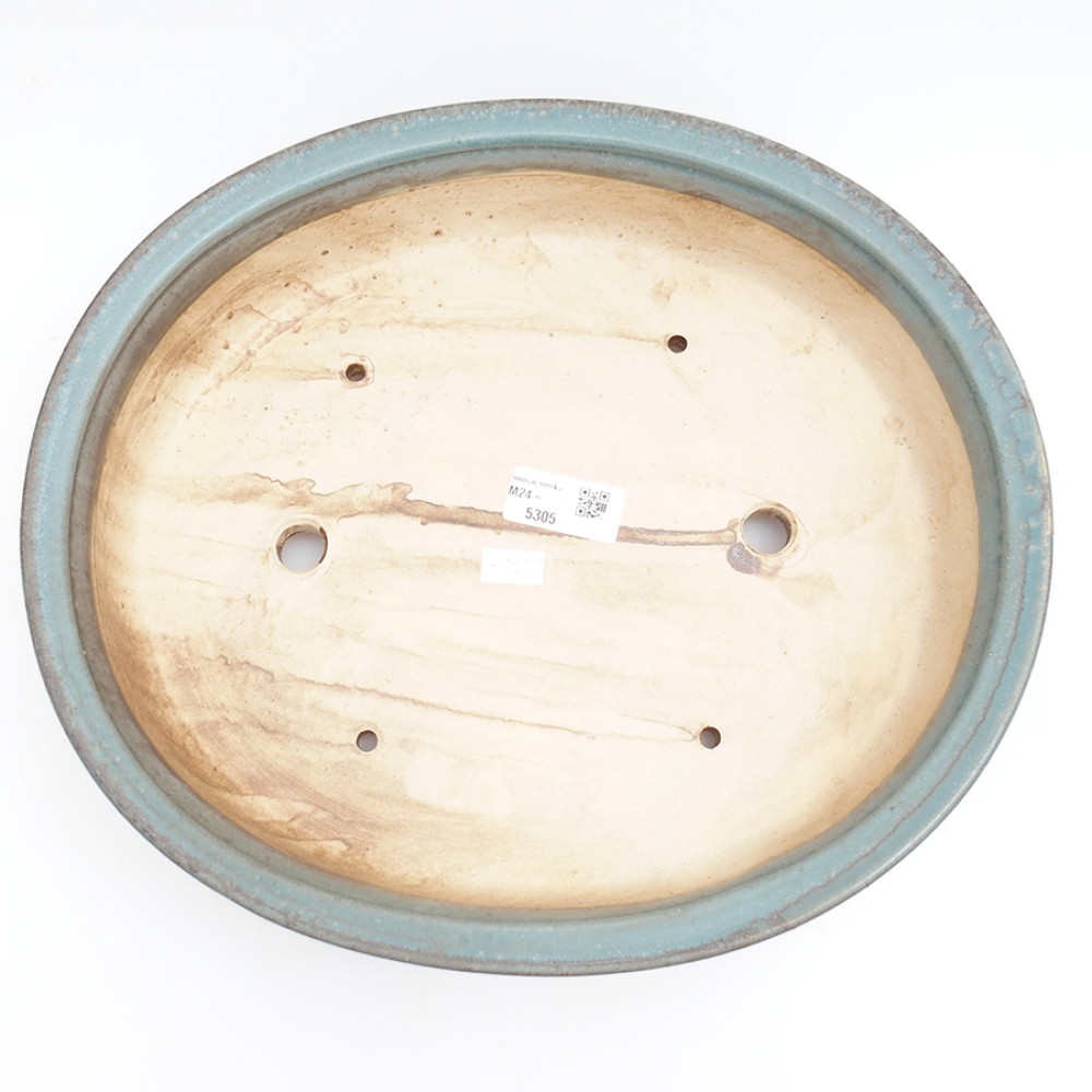 Keramik-Bonsaischale 32,5 x 28,5 x 7,5 cm, Farbe blau