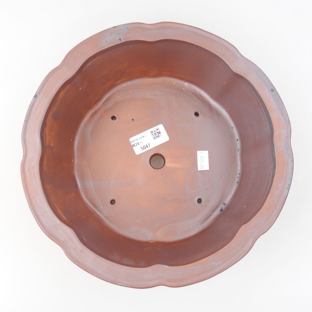 Keramik-Bonsaischale 26 x 26 x 8 cm, Farbe metallische