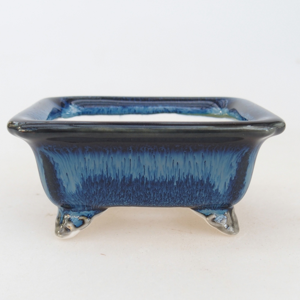 Mini-Bonsaischale 7 x 5,5 x 3 cm, Farbe blau