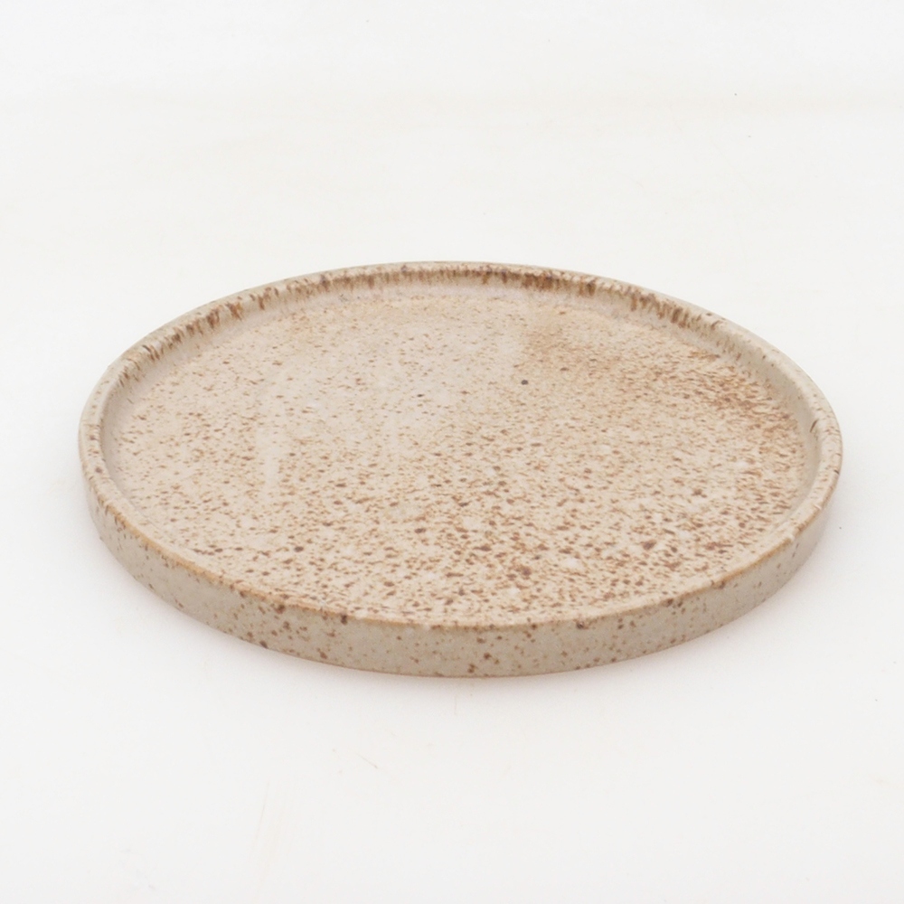 Bonsai-Schale rund D6-L – 13,5 × 13,5 × 1 cm – beige