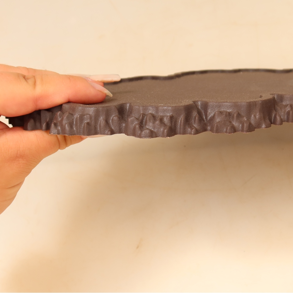 Kunststoff-Sockel für Bonsai, 33 x 19 x 1,5 cm, Farbe: braun