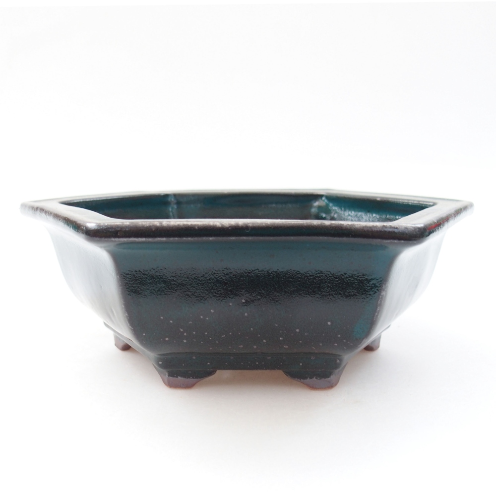 Keramik-Bonsaischale 17 x 15 x 6 cm, Farbe Grün
