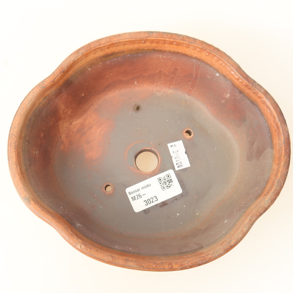 Keramik-Bonsai-Schale 18,5 x 16,5 x 6 cm, Farbe: Braun