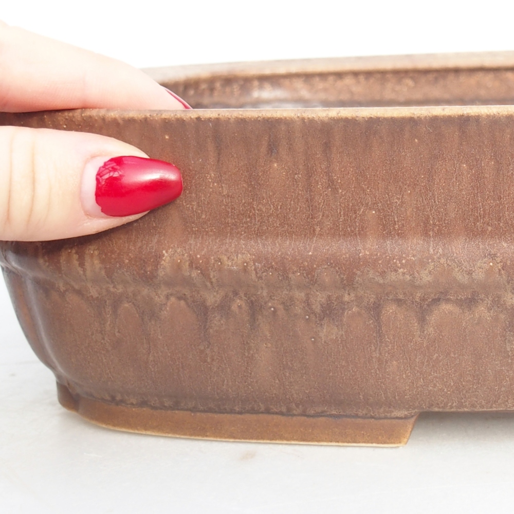 Bonsaischale aus Keramik 29,5 x 24 x 7 cm, rosa