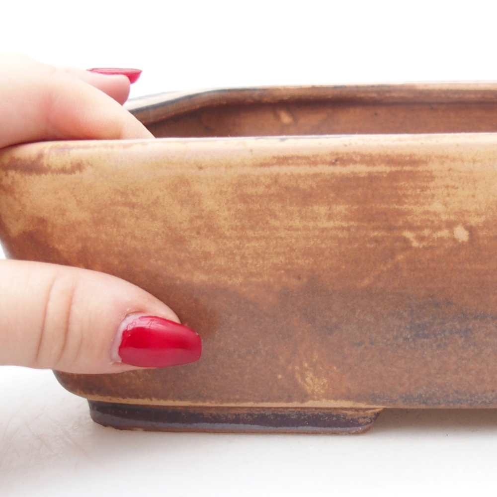 Bonsaischale aus Keramik 26,5 x 20 x 6,5 cm, rosa