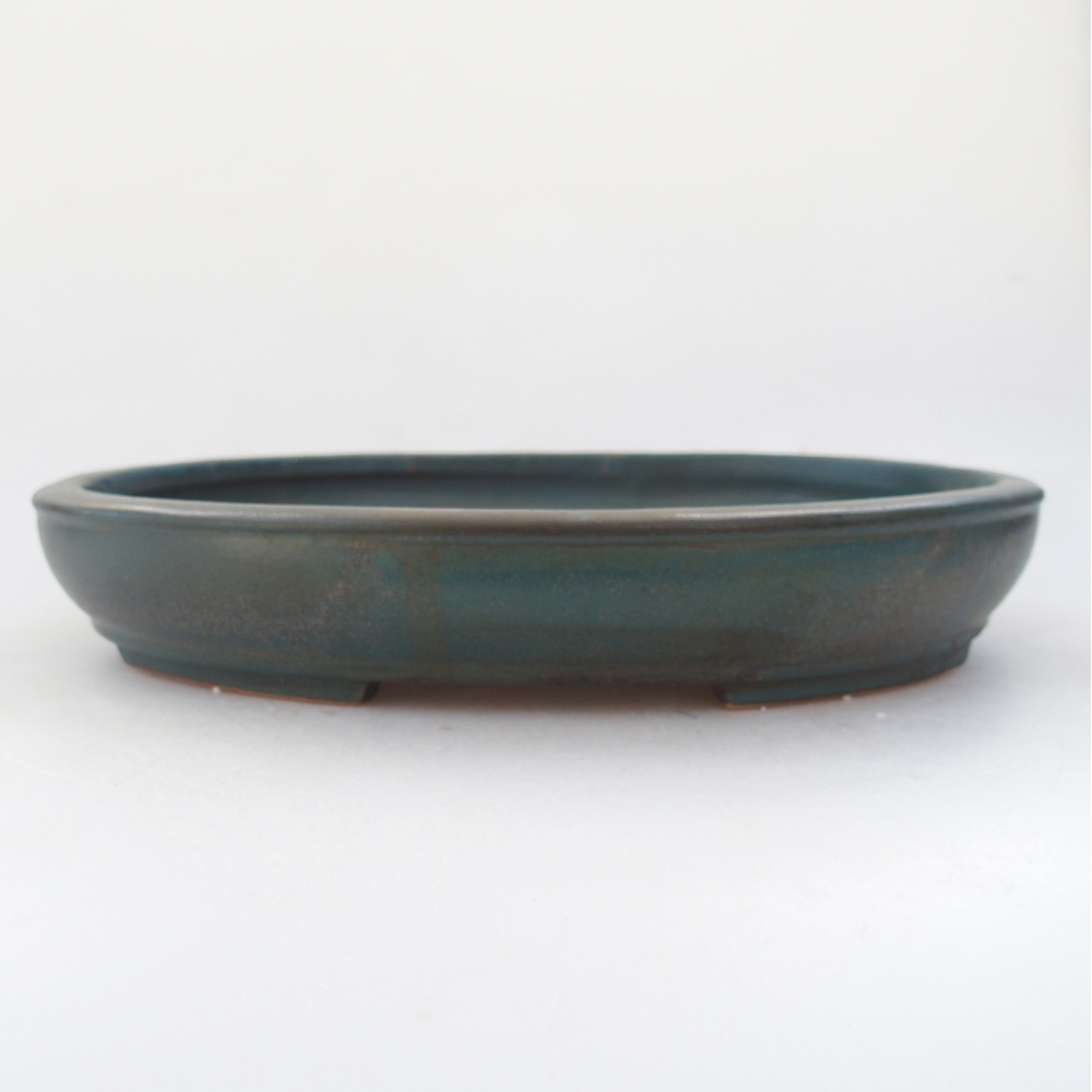Bonsaischale aus Keramik 24 x 19,5 x 4 cm, Farbe blau