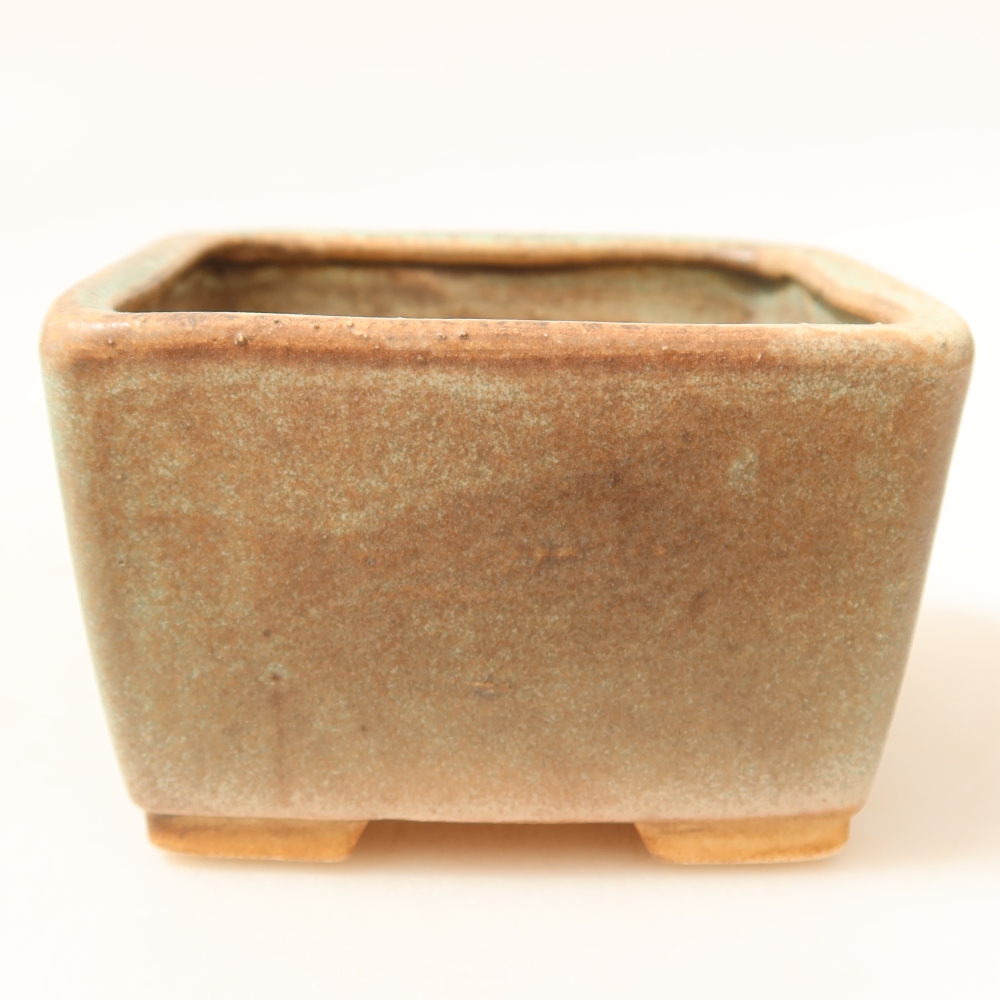 Bonsaischale aus Keramik 8,5 x 8,5 x 5,5 cm, grün