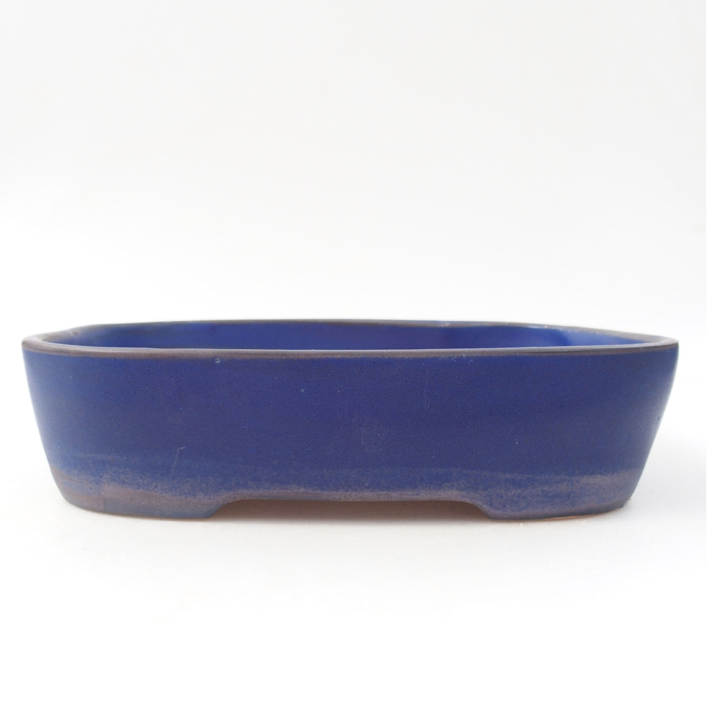 Keramik-Bonsaischale 23 x 18 x 5,5 cm, Farbe blau