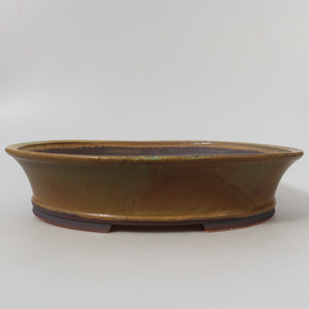 Keramik-Bonsai-Schale 27 x 24,5 x 5,5 cm, Farbe: grün