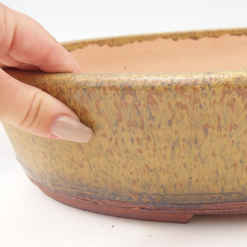 Bonsaischale 33 x 26 x 8,5 cm , Farbe gelb