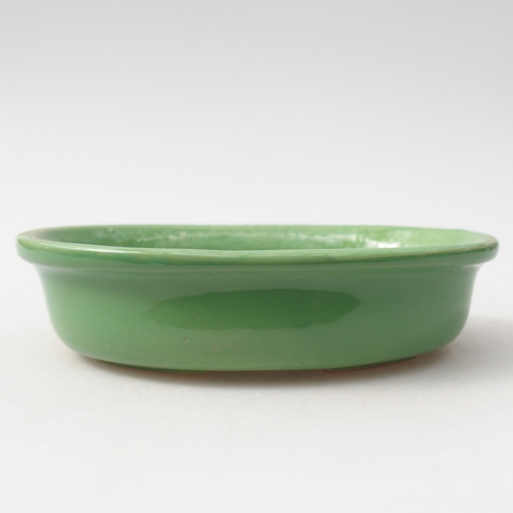 Bonsaischale aus Keramik 14,5 x 10,5 x 3,5 cm, grün