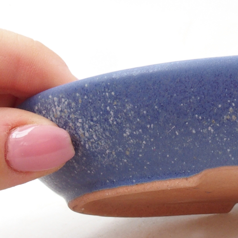 Keramik-Bonsaischale 15,5 x 11 x 3 cm, Farbe blau