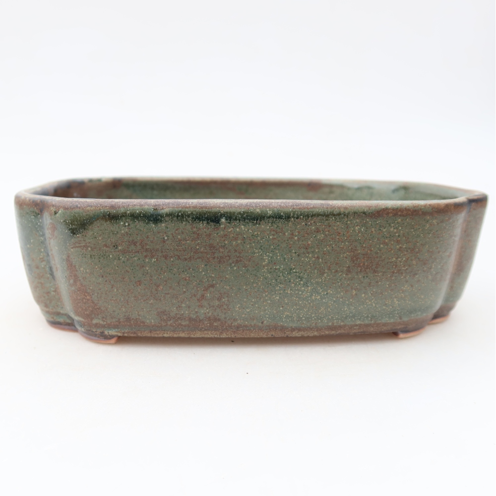 Keramik-Bonsai-Schale 18,5 x 13 x 5 cm, Farbe: grün