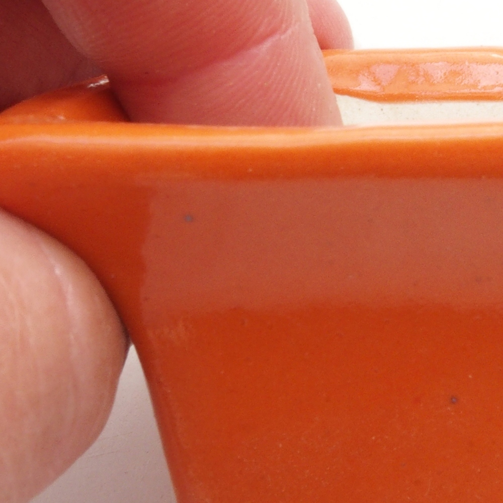Mini aus Keramik, 5 x 5 x 3,5 cm, orange