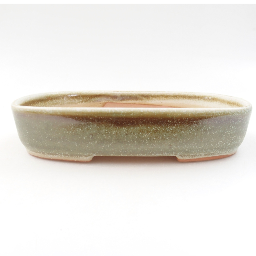 Keramik-Bonsaischale 16 x 11 x 3,5 cm, Farbe Grün