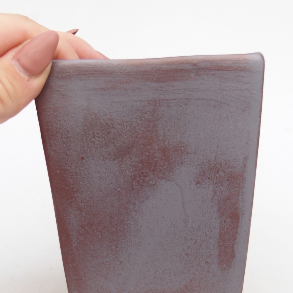 Bonsaischale aus Keramik 9 x 9 x 12,5 cm, metallfarben