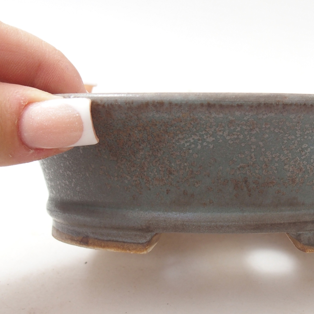 Bonsaischale aus Keramik 14 x 12,5 x 4 cm, Farbe blau
