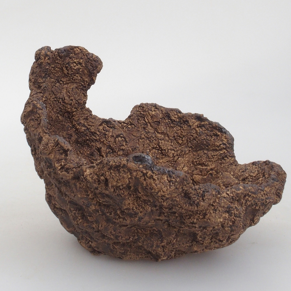 Keramikschale 13 x 12 x 12 cm, braun Farbe