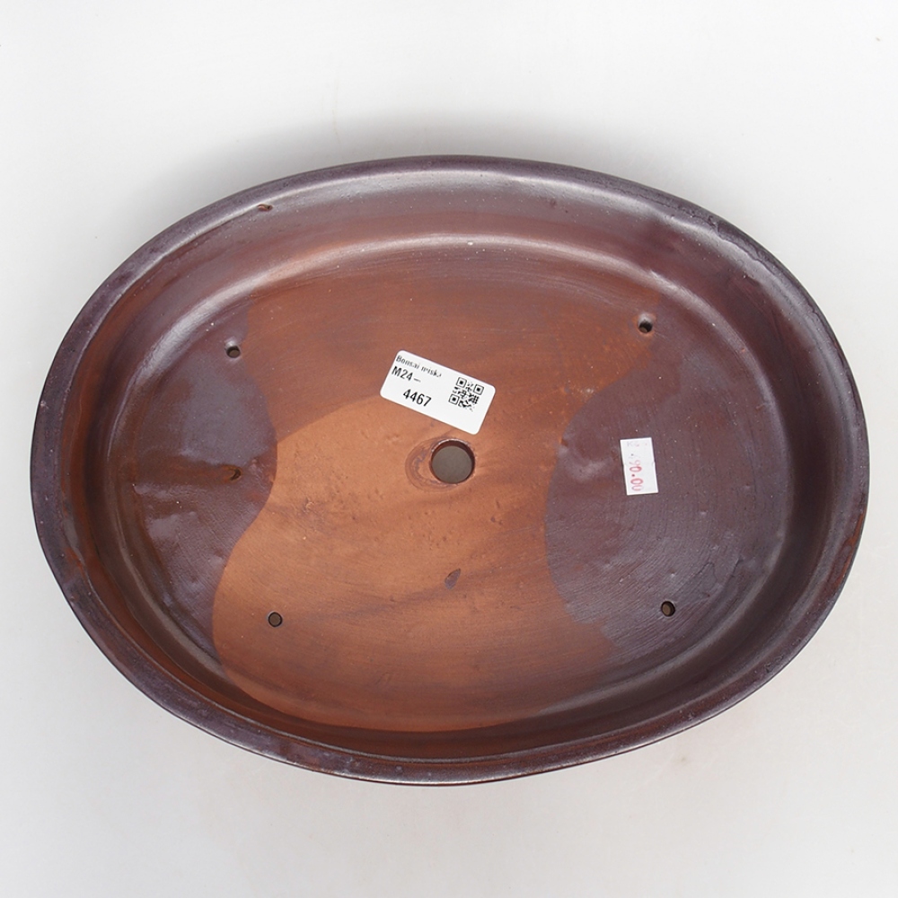 Keramik-Bonsaischale 29,5 x 22,5 x 5 cm, braun Farbe
