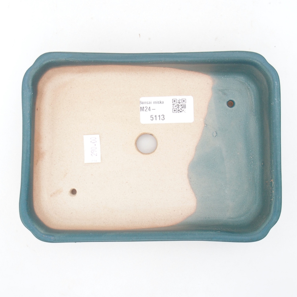 Keramik-Bonsaischale 18 x 13 x 3 cm, Farbe blau
