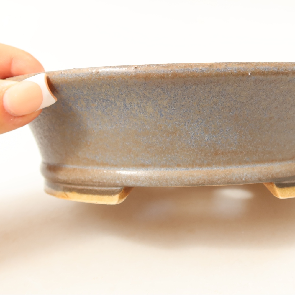 Keramik-Bonsai-Schale 17,5 x 16,5 x 5 cm, Farbe: Blau