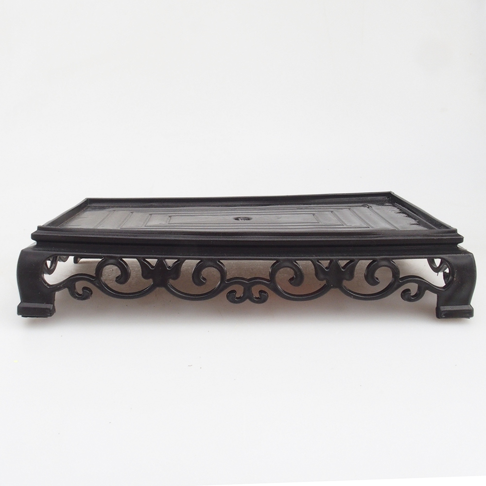 Bonsaitisch Kunststoff rechteckiger 18 x 12 x 3,5  cm, Farbe schwarz