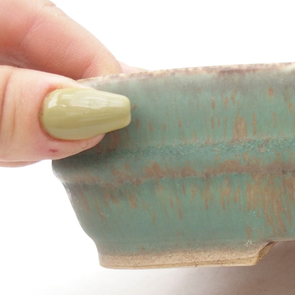 Keramik-Bonsaischale 18 x 15 x 5 cm, Farbe Grün