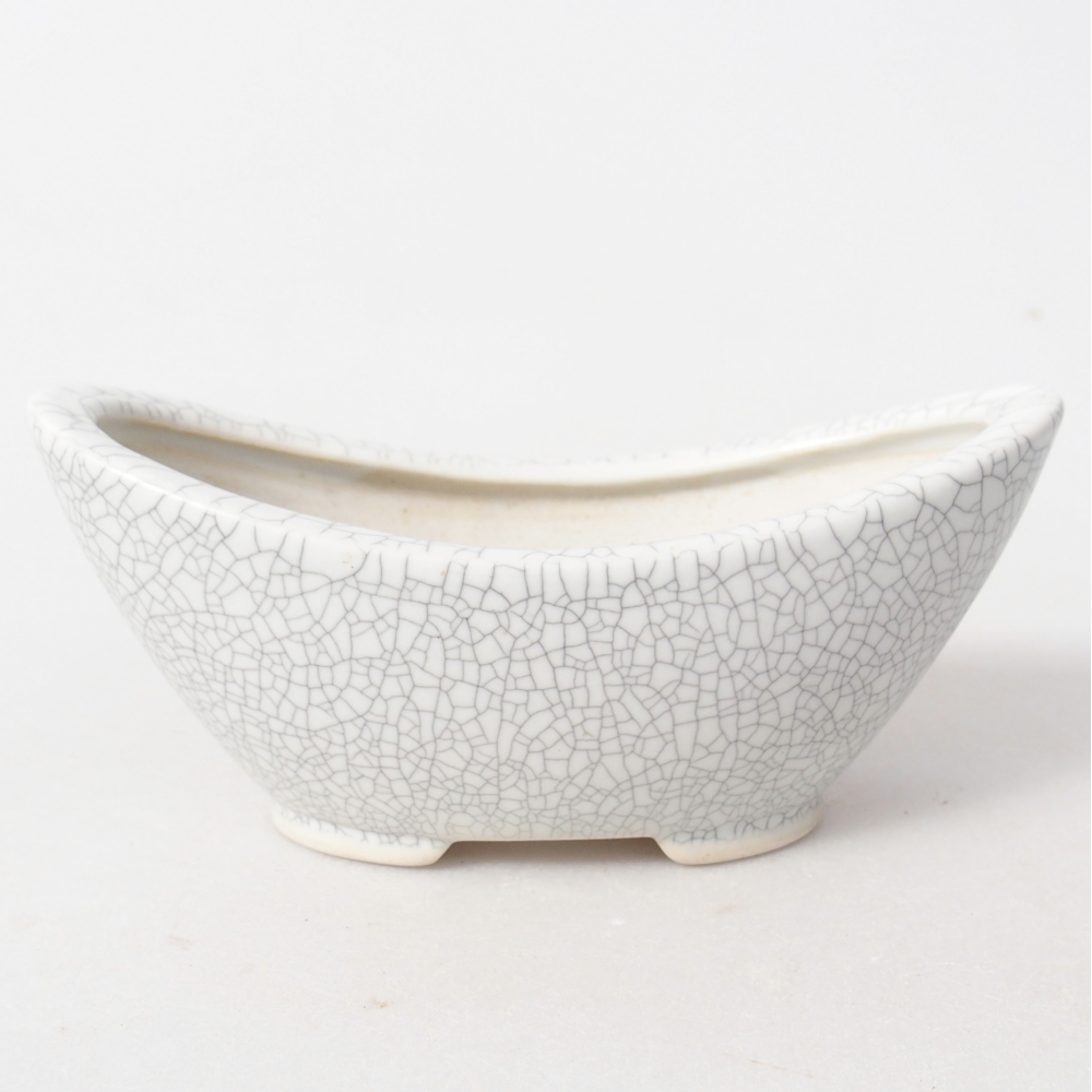 Bonsaischale aus Keramik 12,5 x 6,5 x 5,5 cm, Raku-Farbe