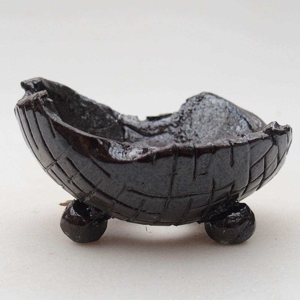 Keramikschale 8,5 x 8 x 5 cm , Farbe schwarz