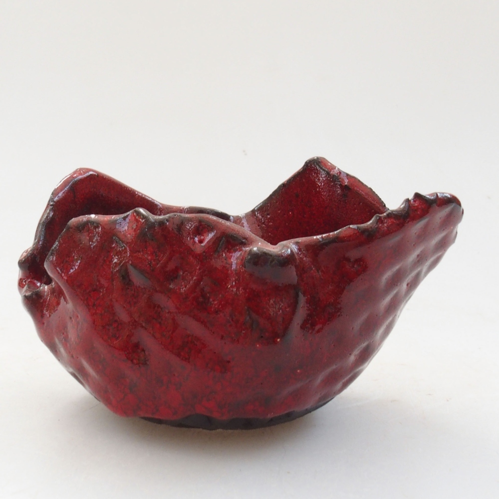 Keramikschale 8 x 7 x 5,5 cm, Farbe rot