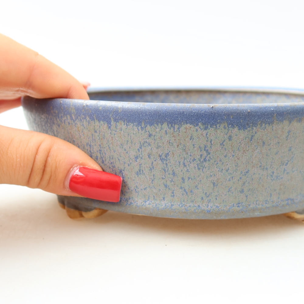 Keramik-Bonsai-Schale 15,5 x 15,5 x 5 cm, Farbe: Blau