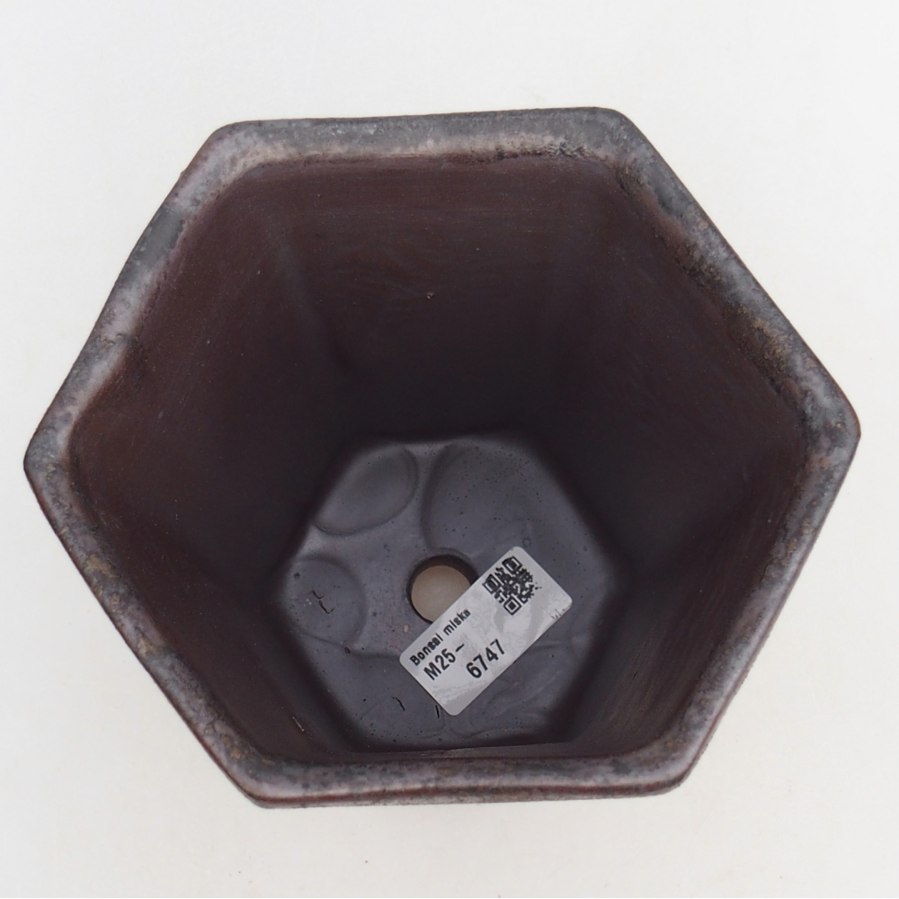 Bonsaischale aus Keramik 12,5 x 11,5 x 16,5 cm, braun