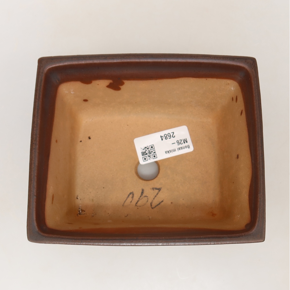 Keramikschale  14,5 x 12,5 x 7 cm, Farbe: braun