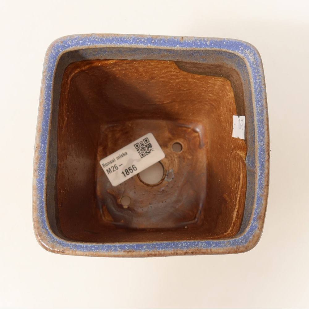 Keramik-Bonsai-Schale 10,5 x 10,5 x 12 cm, Farbe: Blau