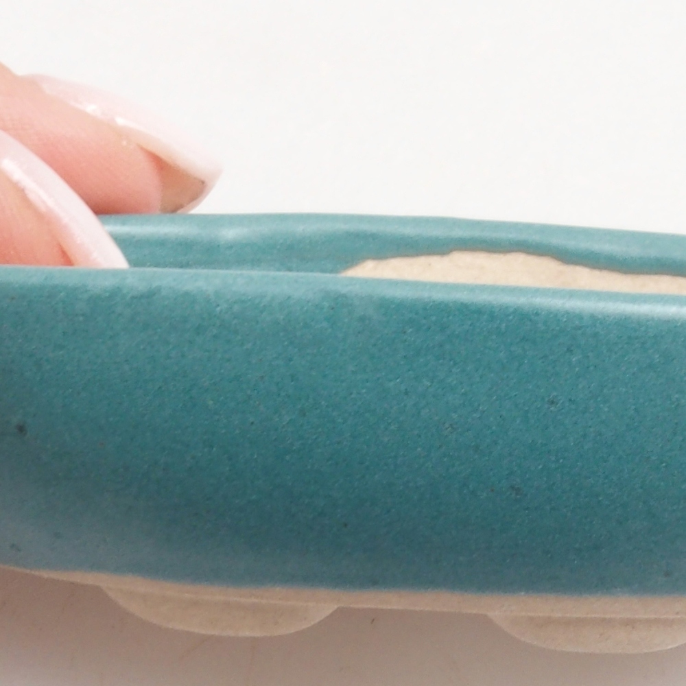 Keramik Bonsai Schale 7 x 3,5 x 2 cm, Farbe blau