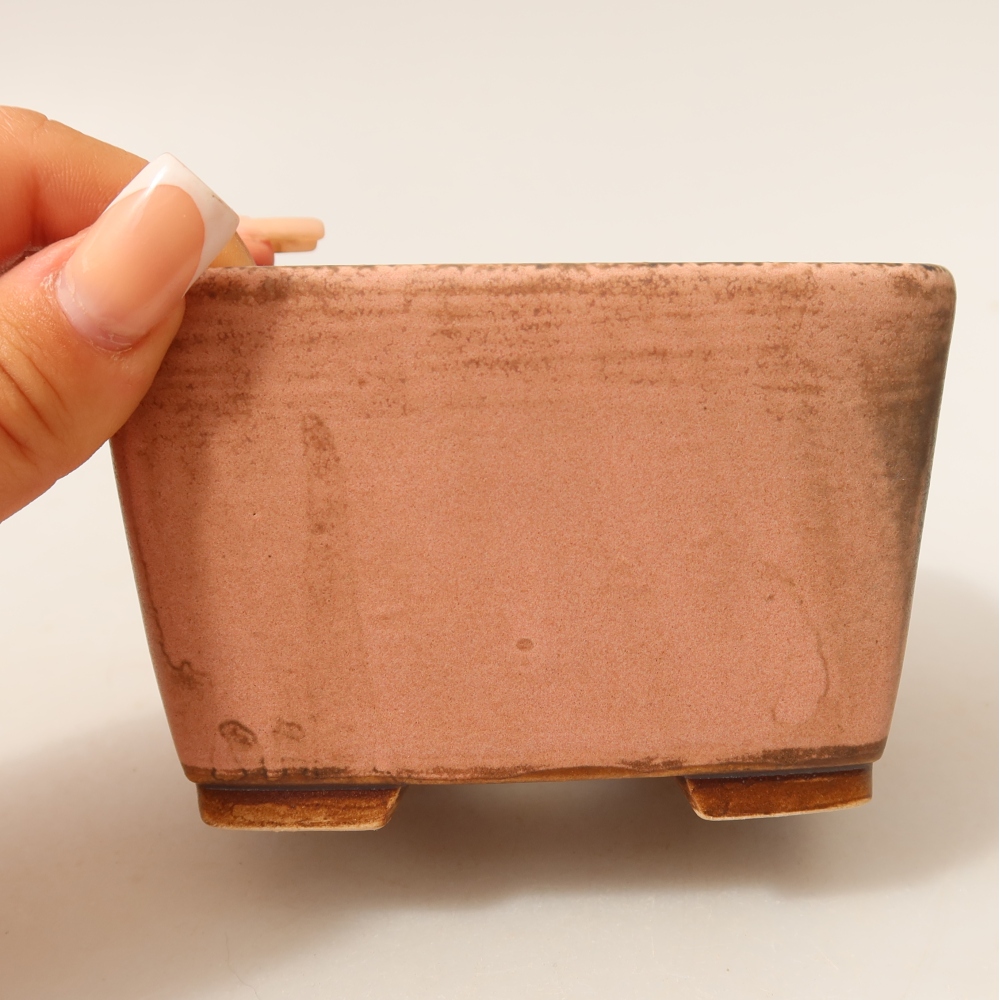 Bonsaischale aus Keramik 10,5 x 10,5 x 7 cm, rosa