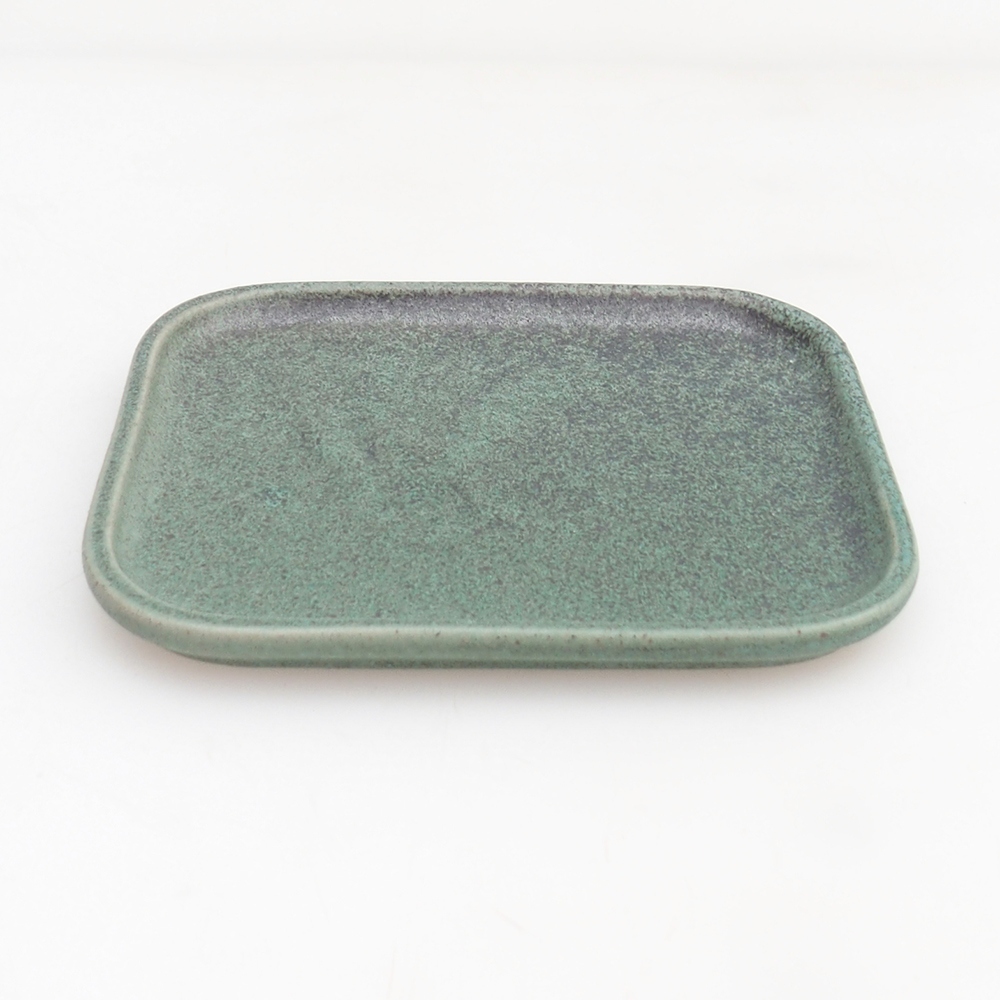 Keramische Untertasse H38 - 12,5 x 10,5 x 1 cm - grün