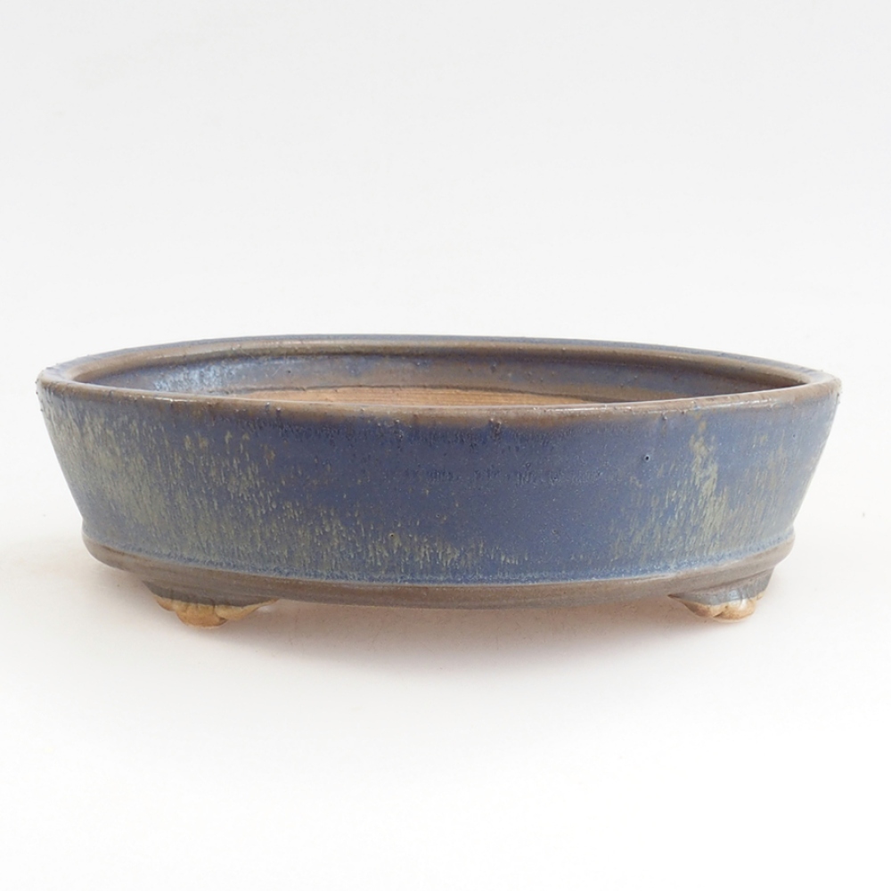 Bonsaischale aus Keramik 21 x 21 x 5,5 cm, Farbe blau