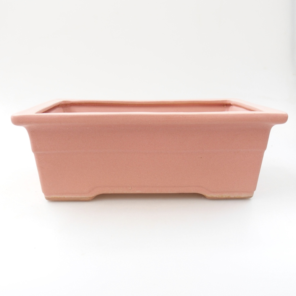 Keramik-Bonsaischale 22 x 16 x 8 cm, Farbe rosa