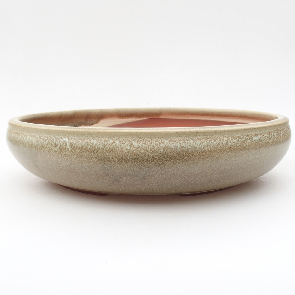 Keramik-Bonsaischale 26,5 x 26,5 x 6 cm, Farbe grün