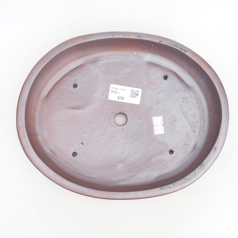 Bonsaischale aus Keramik 24,5 x 20 x 4 cm, metallfarben