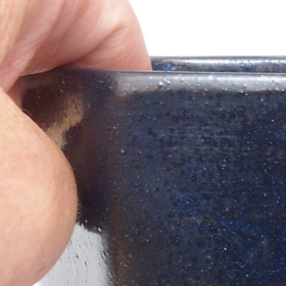 Keramik-Bonsaischale 9,5 x 8,5 x 14,5 cm, Farbe blau
