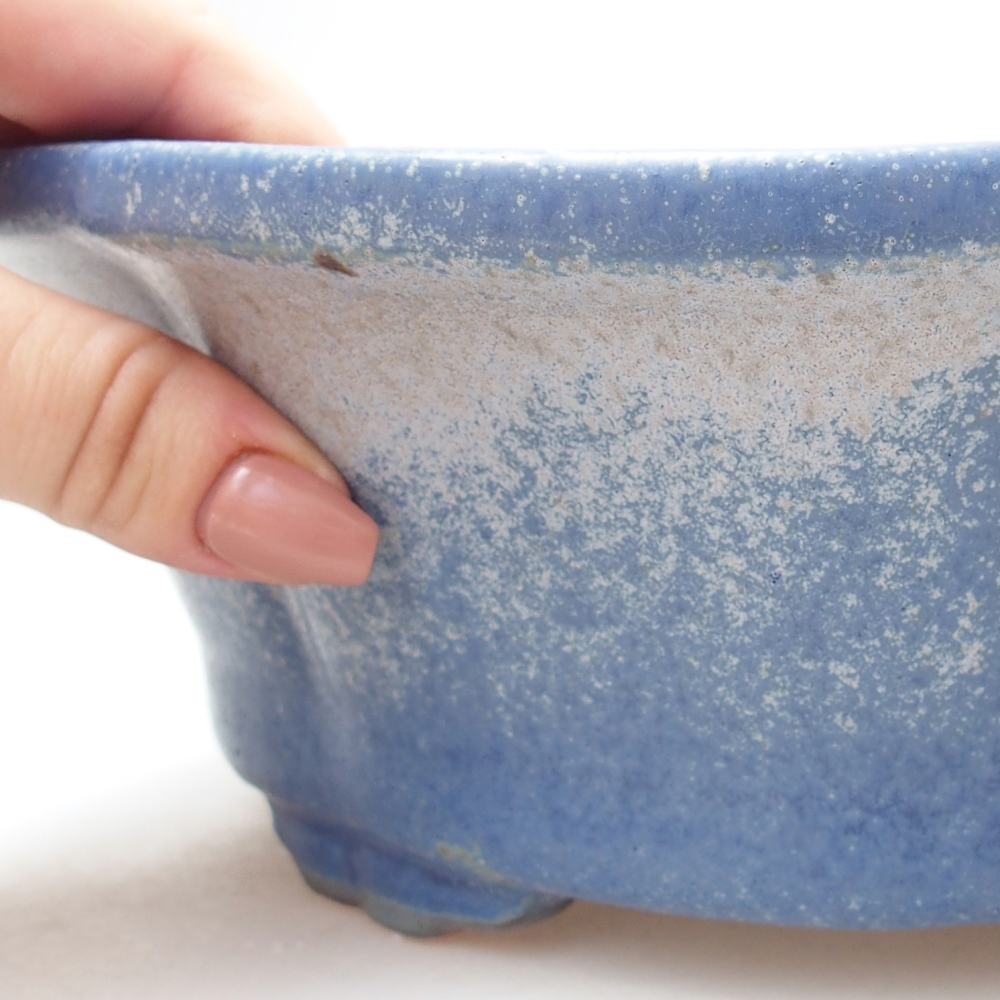 Bonsaischale aus Keramik 26,5 x 26,5 x 8 cm, Farbe blau