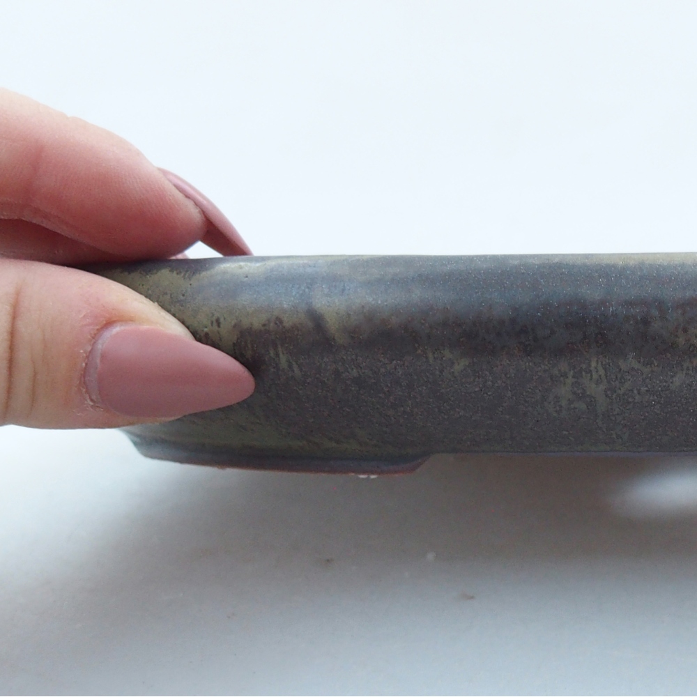 Bonsaischale aus Keramik 22,5 x 16,5 x 3 cm, grün