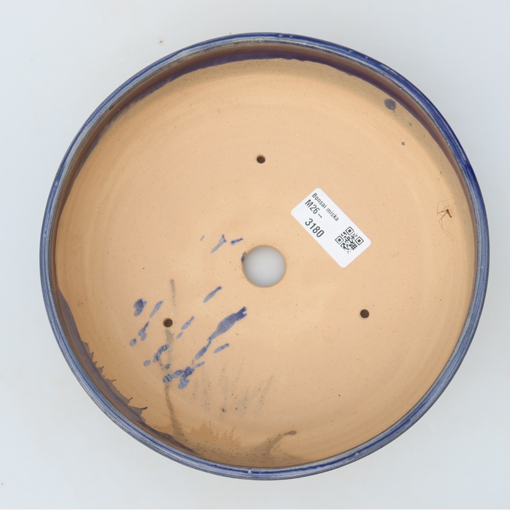 Keramik-Bonsai-Schale 20 x 20 x 6,5 cm, Farbe: blau